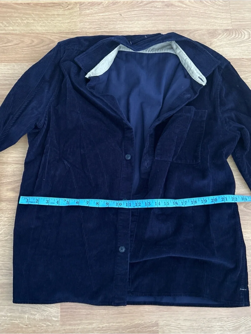 Banana Republic Navy Corduroy Button-Up Jacket